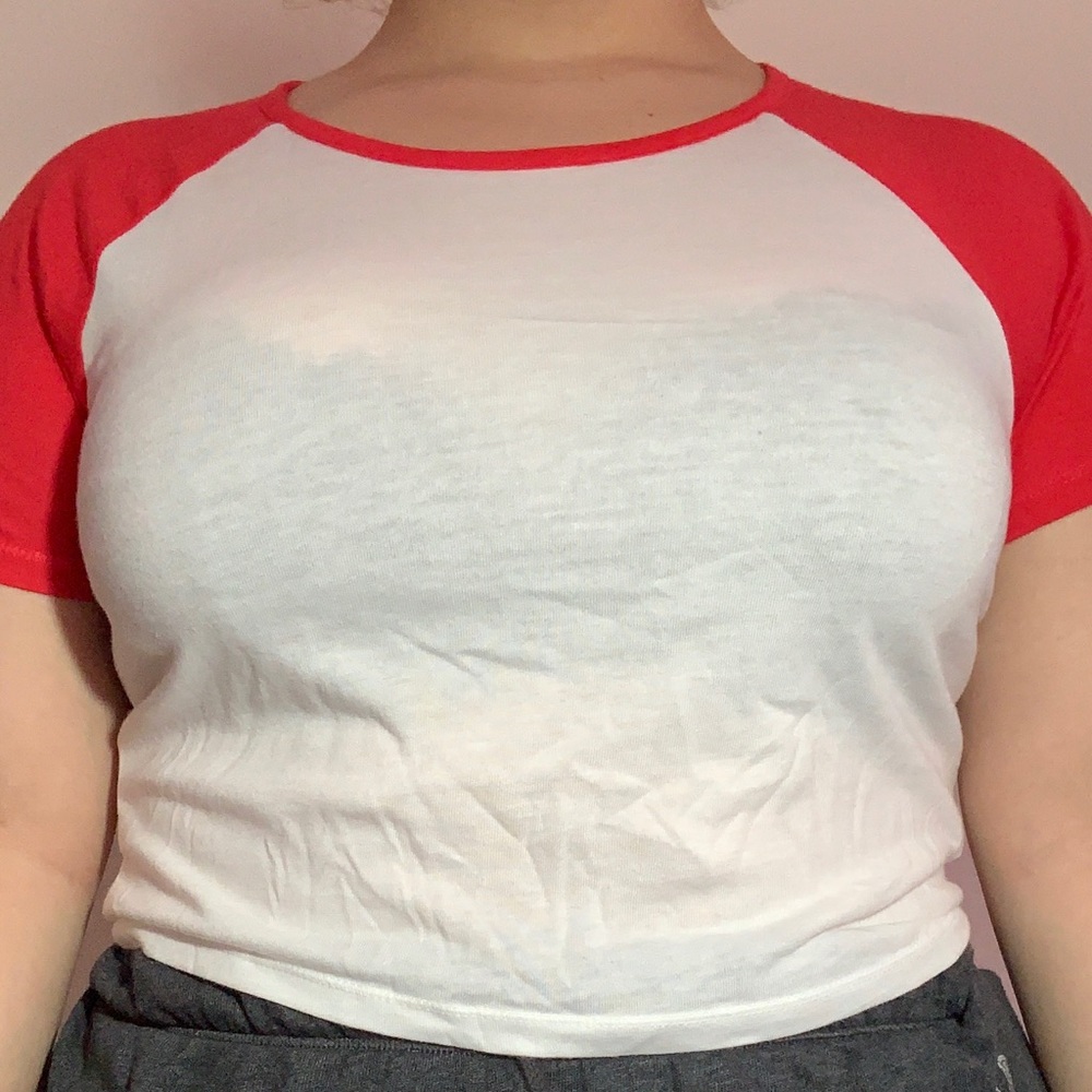 Red Baseball Tee from PacSun